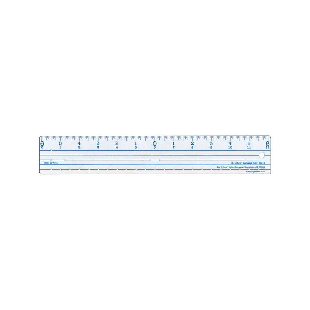 Zero center ruler