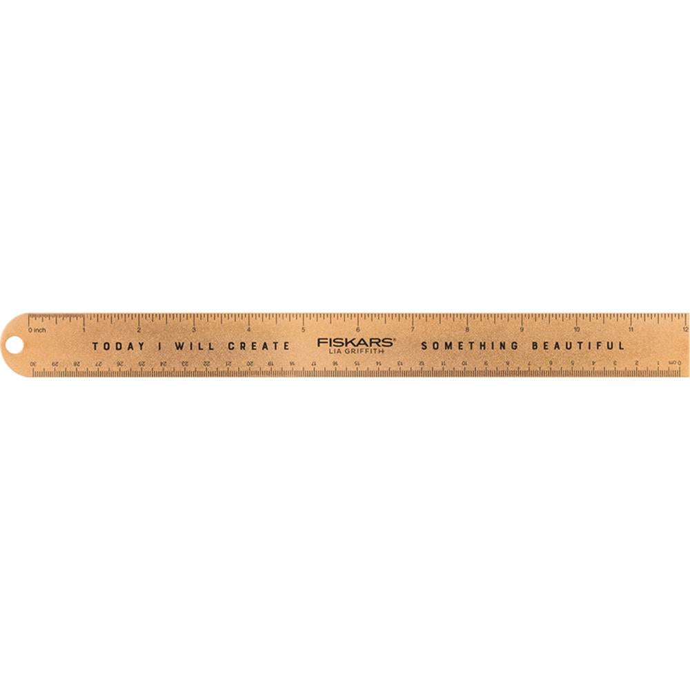 Fiskars Lia Griffith Studio Ruler 12" Gold
