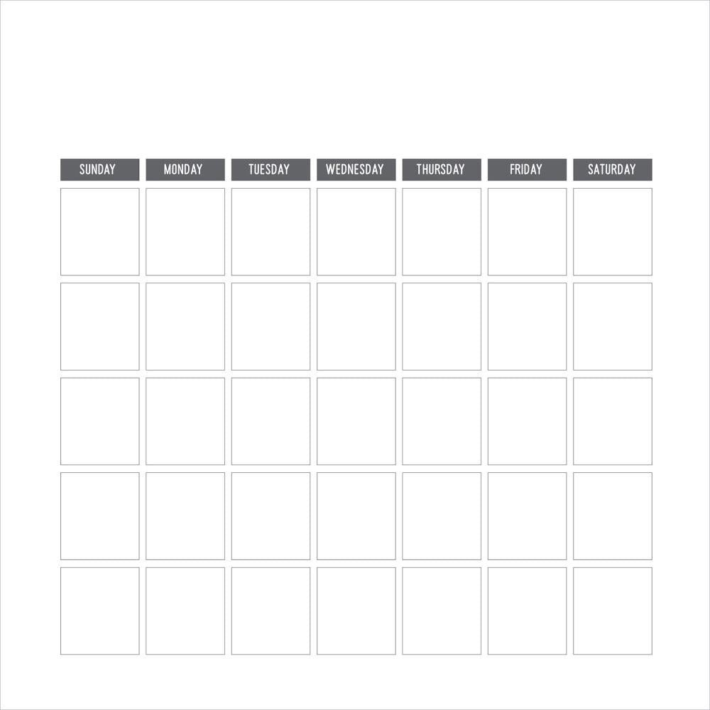 PhotoPlay Blank Calendar Sheets 12"X12"