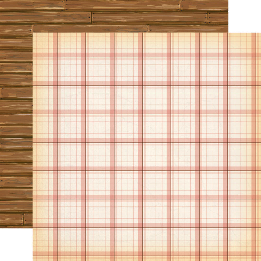 12X12 Patterned Paper, Cowgirl - Darling Plaid