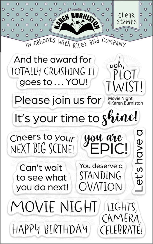 Clear Stamp, Movie Night Greetings