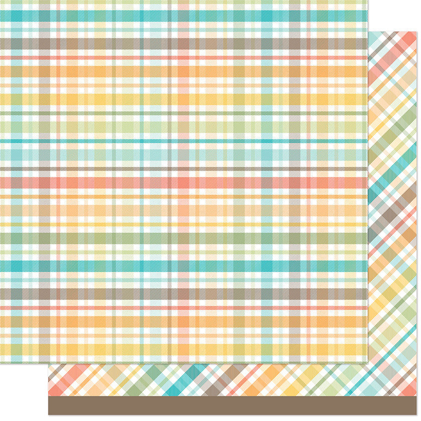 12X12 Patterned Paper, Favortie Flannel Fall - Apple Cider