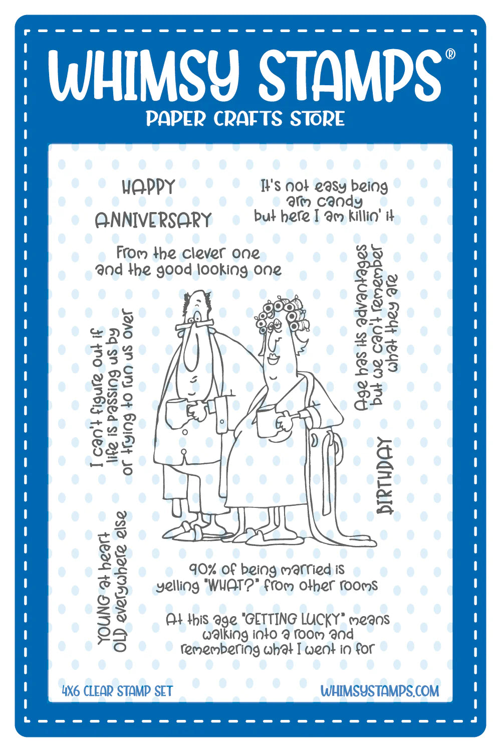 Old Fart Couple Clear Stamps – Whimsy Stamps