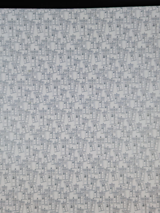 12x12 Doctor Who Police box Tardis white