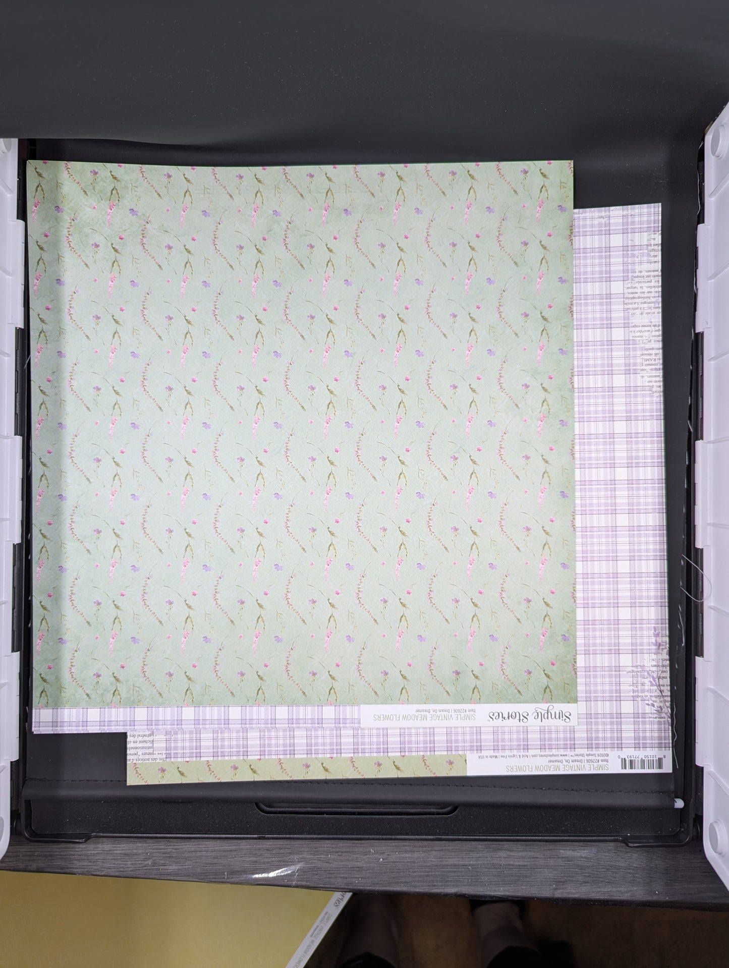 simple vintage meadow flowers dream on dreamer purple plaid