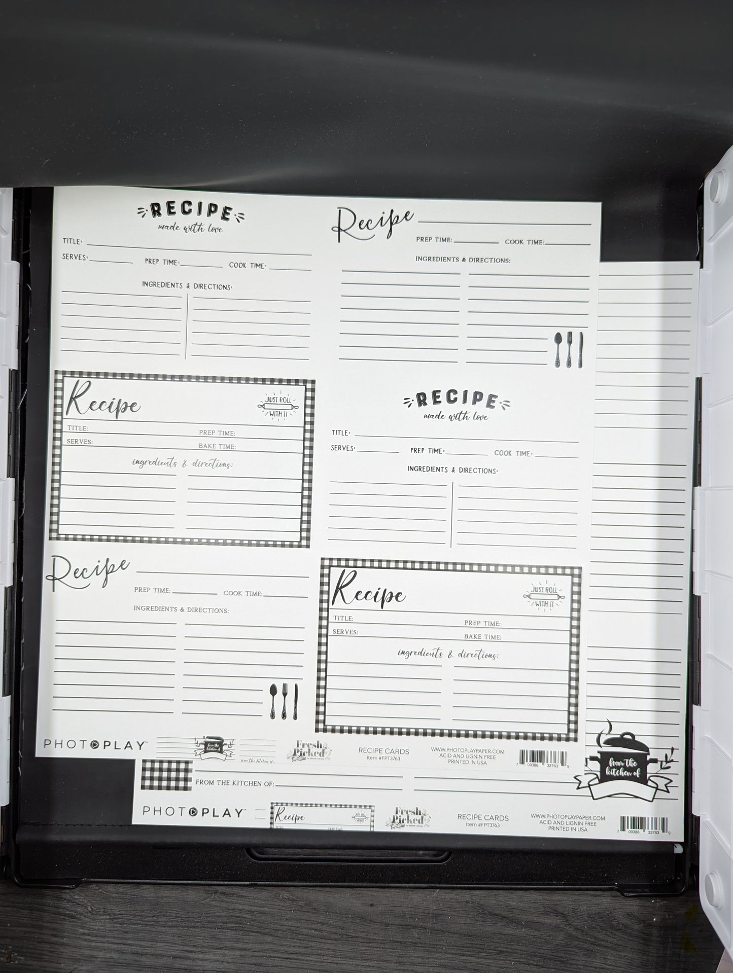 Recipe Cards Fresh baked