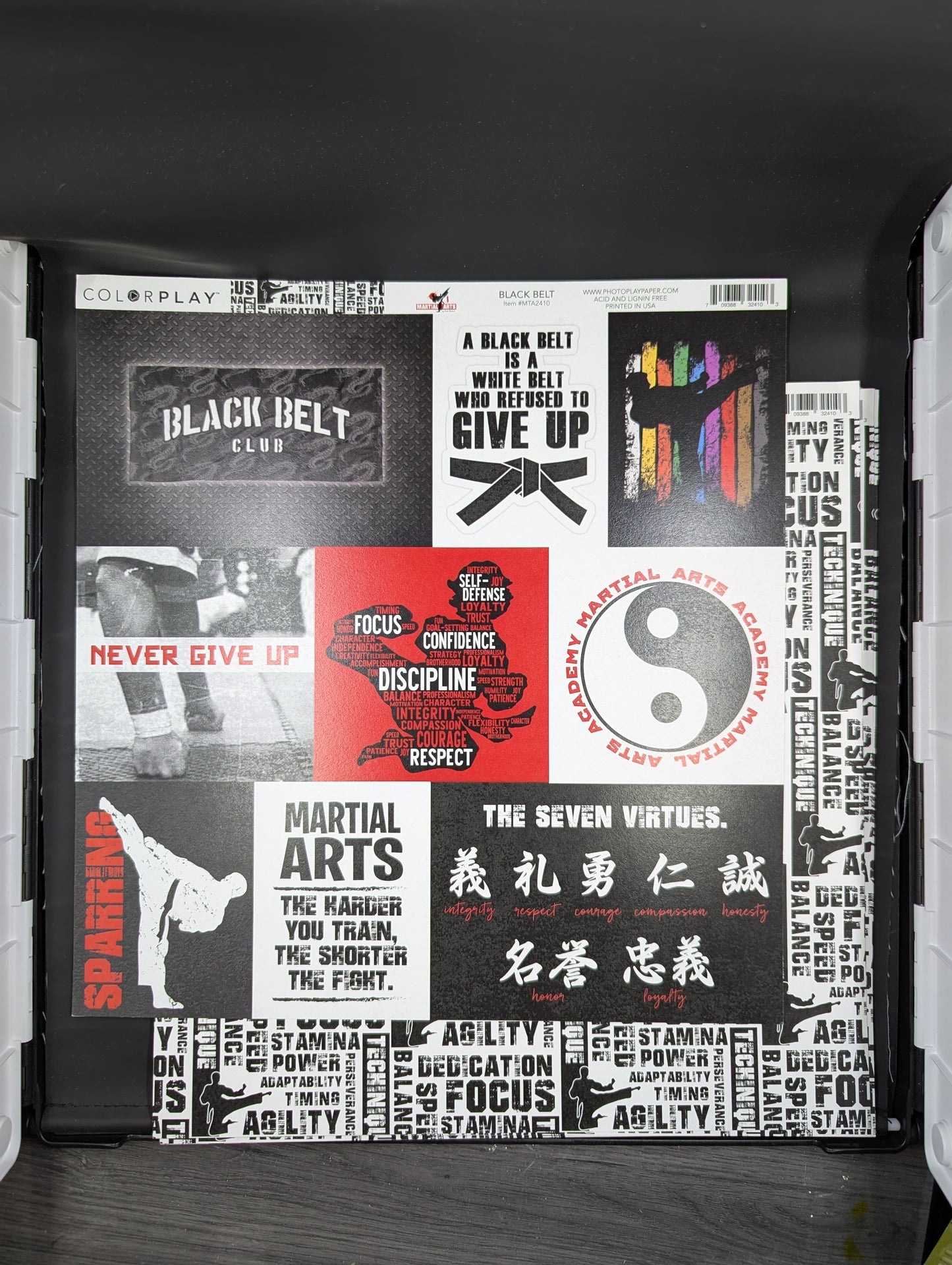 Black belt mat sport martial arts