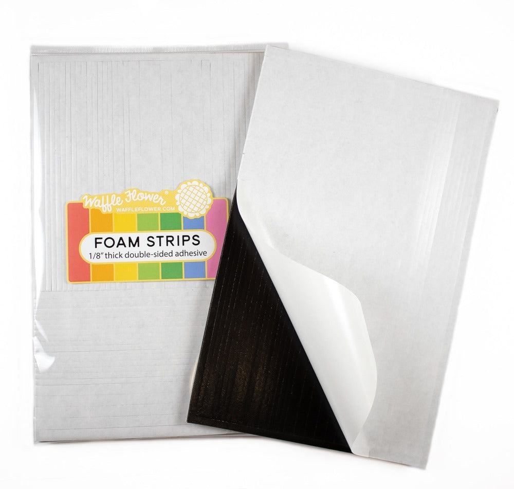Adhesive Foam Strips, Black 1/8" Thick