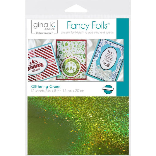 Gina K Fancy foil 6x8 Glittering Green