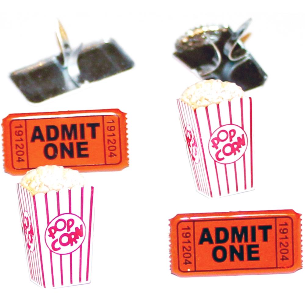 Eyelet Outlet Brads popcorn and tickets