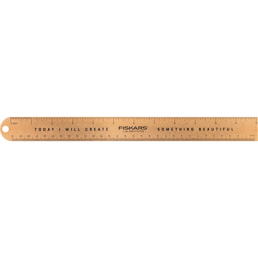 Fiskars Lia Griffith Studio Ruler 12" Gold