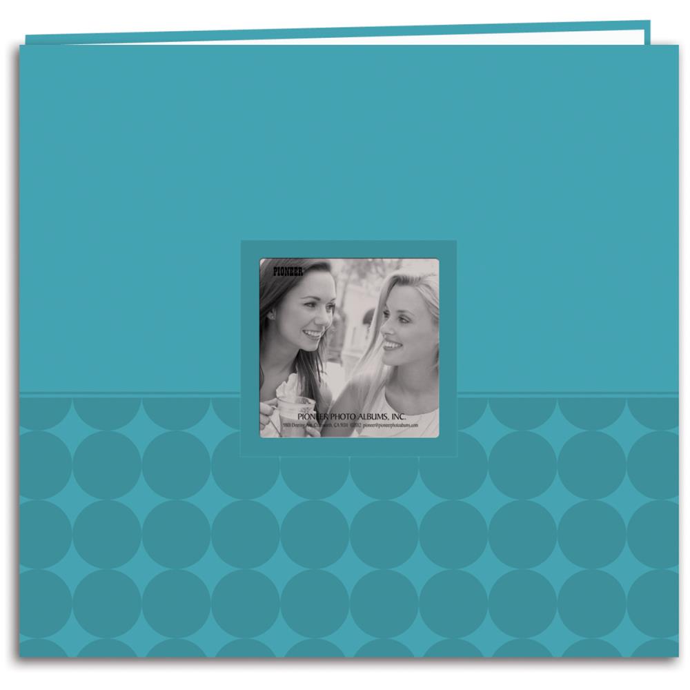 Pioneer Embossed Post Bound Frame Album 12"X12" Aqua