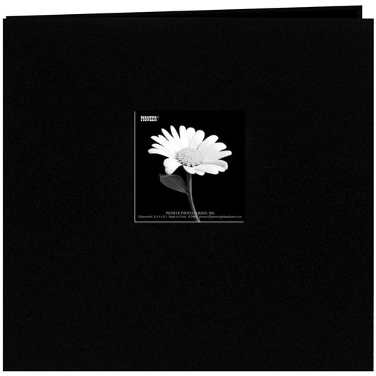 Pioneer Book Cloth Cover Post Bound Album 12"X12" Black