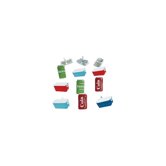 Eyelet Outlet Shape Brads 12/Pkg Cooler/Soda