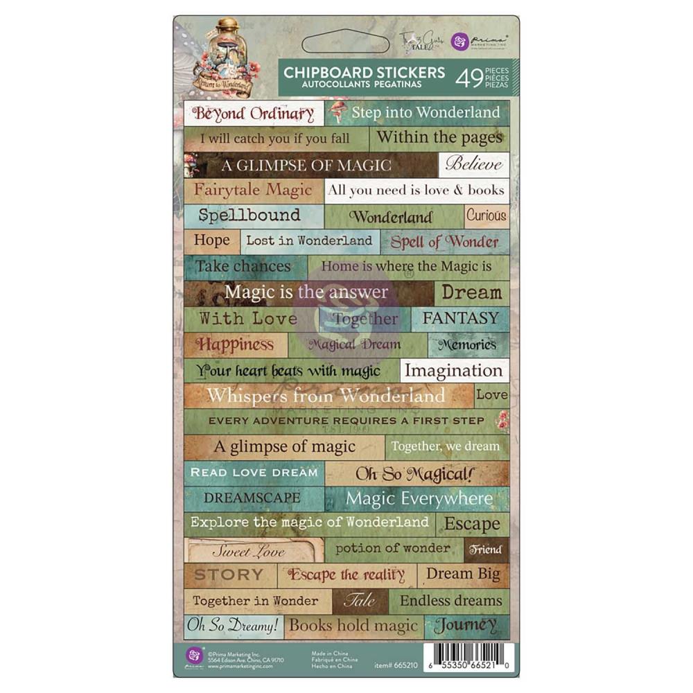 Chipboard Stickers 49/Pkg Return To Wonderland