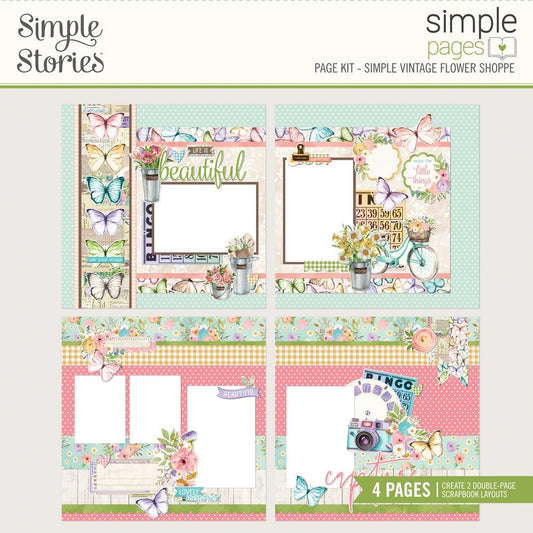 Simple Stories Simple Pages Page Kit Simple Vintage Flower Shoppe