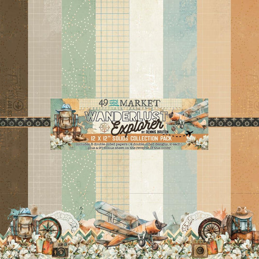 49 & Market Collection Pack 12"X12" Wanderlust Explorer Solid