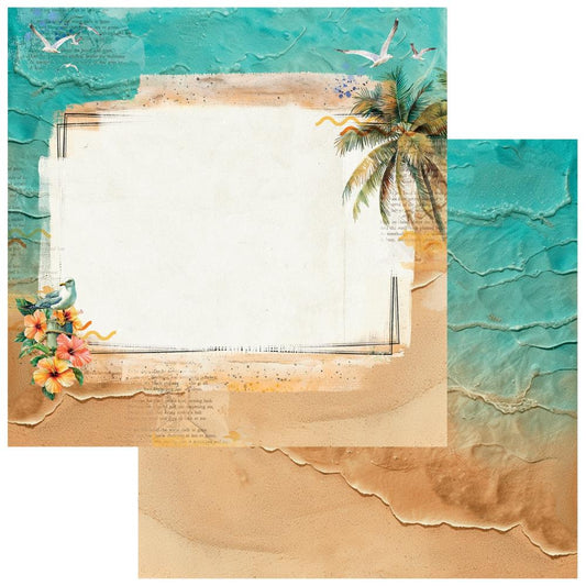 Beach Vibes Double-Sided Cardstock 12"X12" Breeze