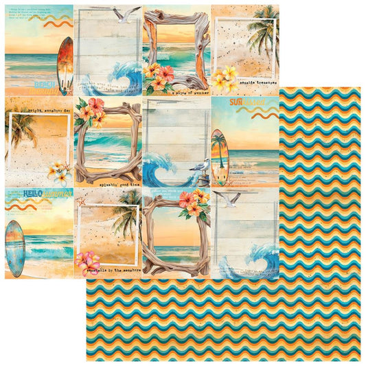 Beach Vibes Double-Sided Cardstock 12"X12" Driftwood