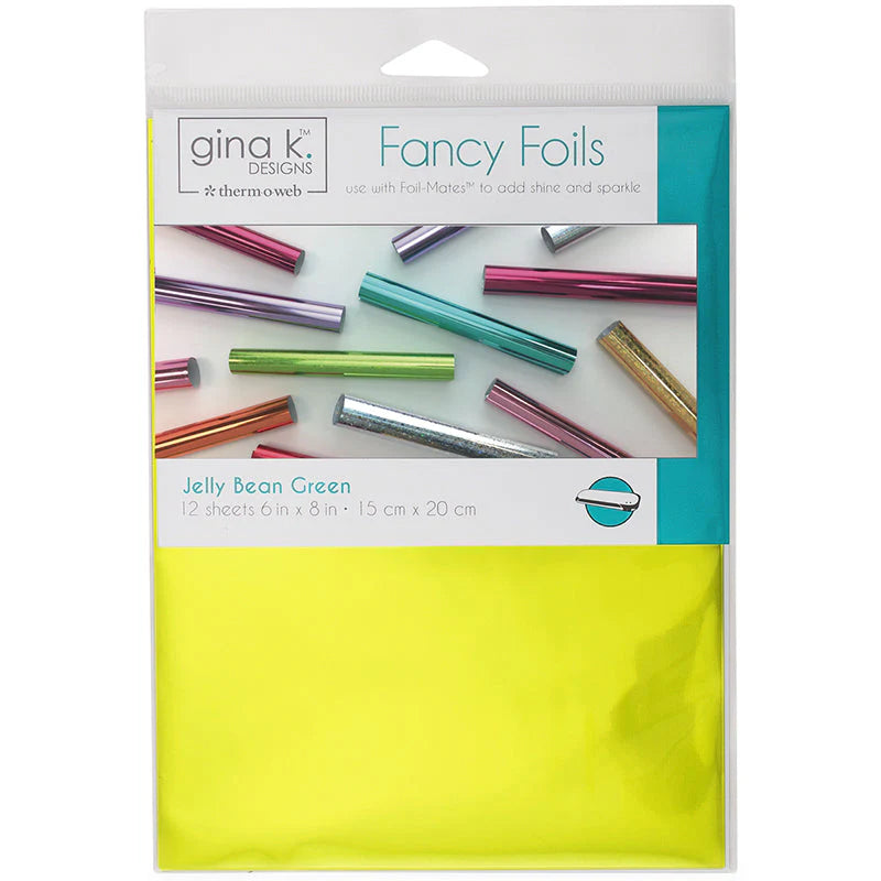 Gina K Fancy foil 6x8 Jelly Bean Green