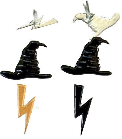 Eyelet Outlet Brads witch wizard  Hat Lightening bolt