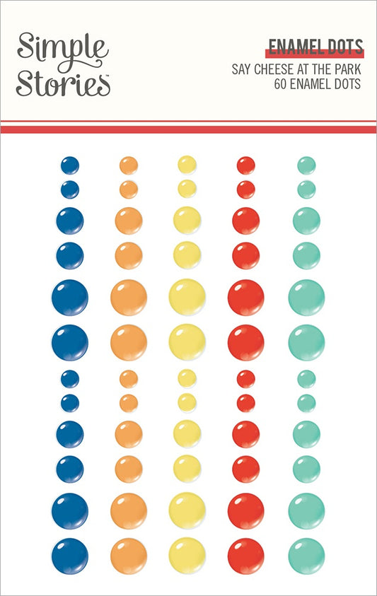Say Cheese at the park Enamel Dots 60/Pkg