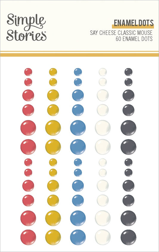 Say Cheese Classic Mouse Enamel Dots 60/Pkg