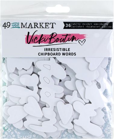 49 And Market Chipboard Set words