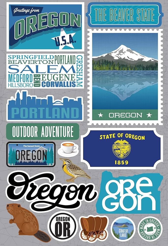 Travel stickers Oregon