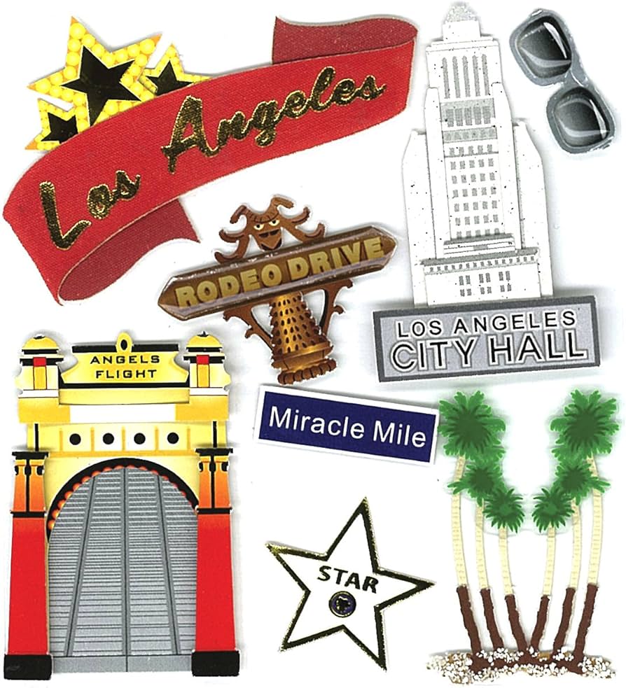 Travel sticker Los Angeles – Scrapendipity Online