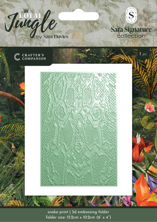 3D Embossing Folder, Royal Jungle - Snake Print
