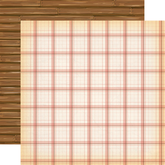 12X12 Patterned Paper, Cowgirl - Darling Plaid