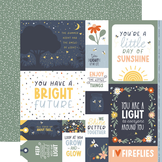12X12 Patterned Paper, Firefly - Multi Journaling Cards