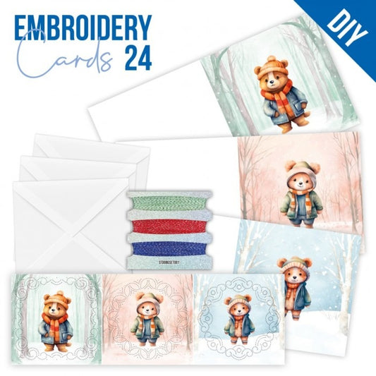 Hobbydots Stitch & Do Embroidery Cards, 24 - Berries Beauties Bear