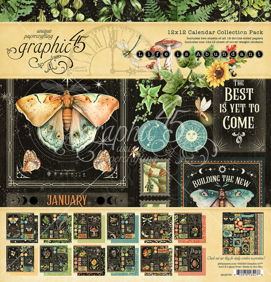 12X12 Collection Pack with Stickers, Life is Abundant