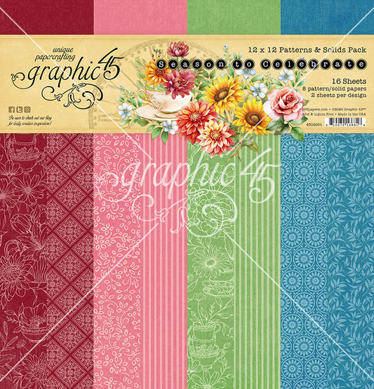 12X12 Patterns & Solids Paper Pack, Season to Celebrate