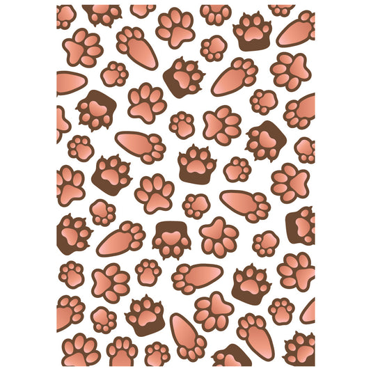 3D Embossing Folder, Paw Prints