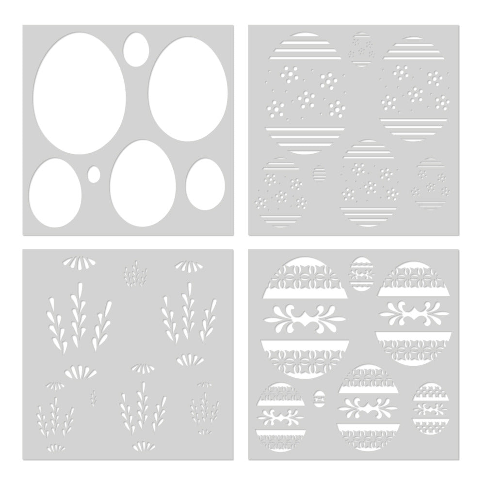 Stencils, Color Layering Decorative Eggs