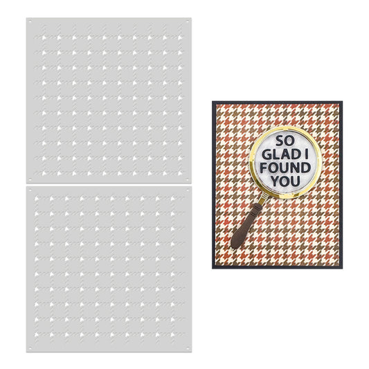 Layering Stencils, Case Closed - Houndstooth