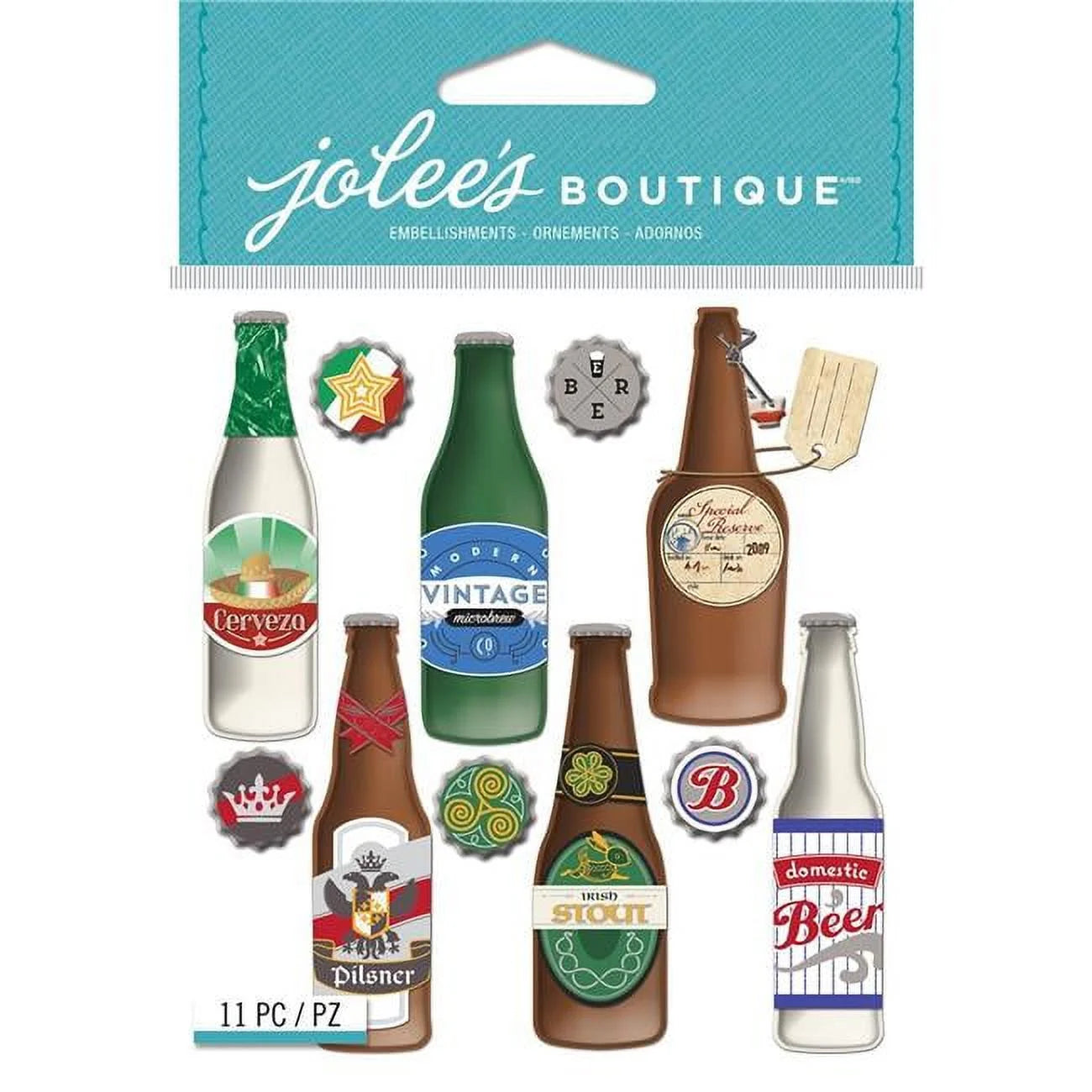 Stickers 3D Beer bottles