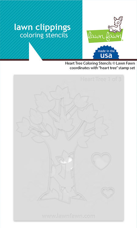 Coloring Stencils, Heart Tree