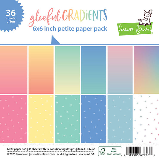 6X6 Petite Paper Pack, Gleeful Gradients