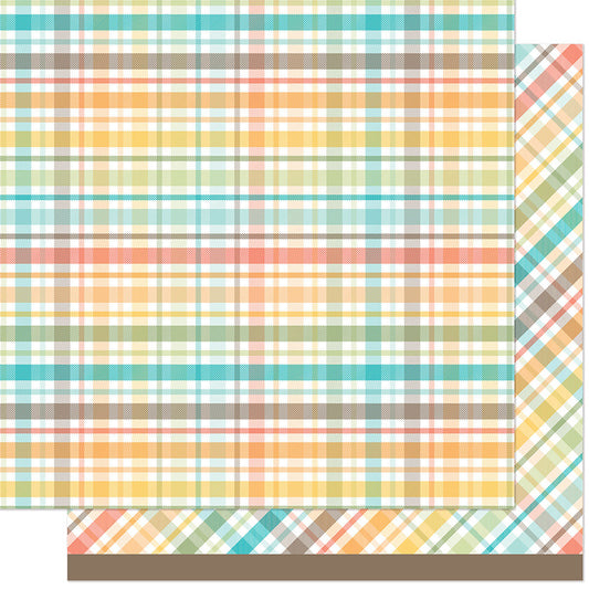 12X12 Patterned Paper, Favortie Flannel Fall - Apple Cider