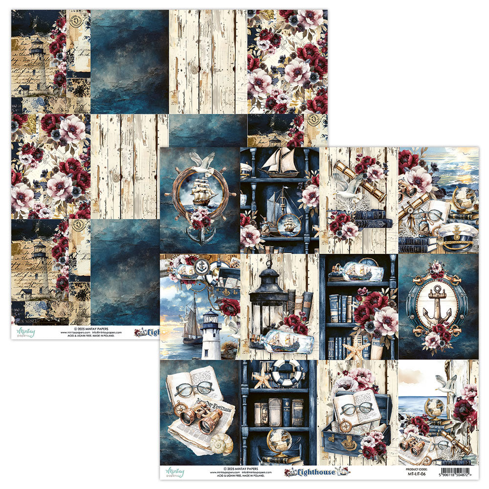 12X12 Patterned Paper, Lighthouse 06