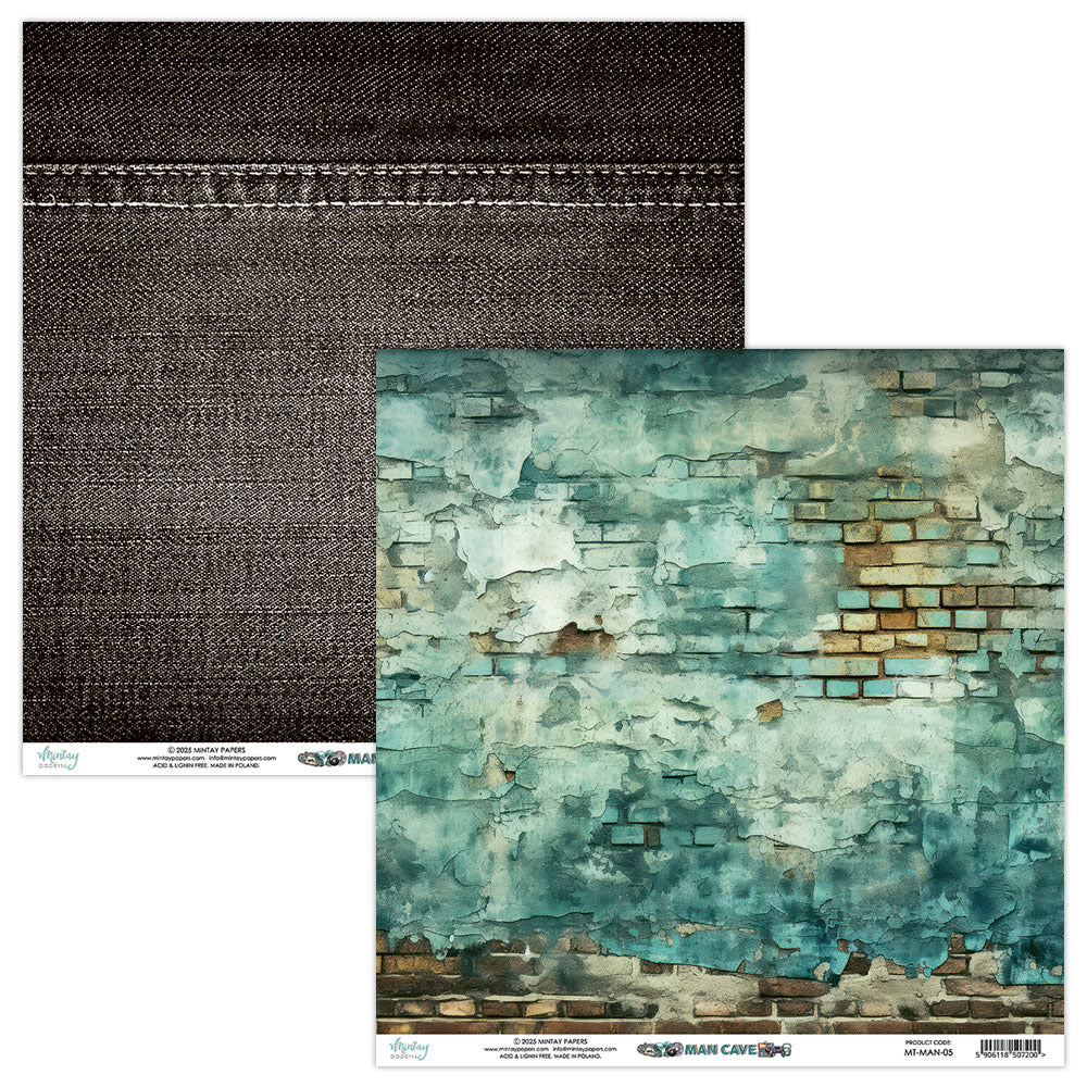 12X12 Patterned Paper, Man Cave 05