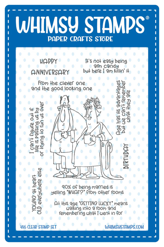 Old Fart Couple Clear Stamps – Whimsy Stamps