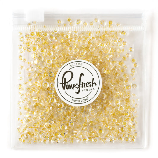 Gems, Clear with Gold Dust