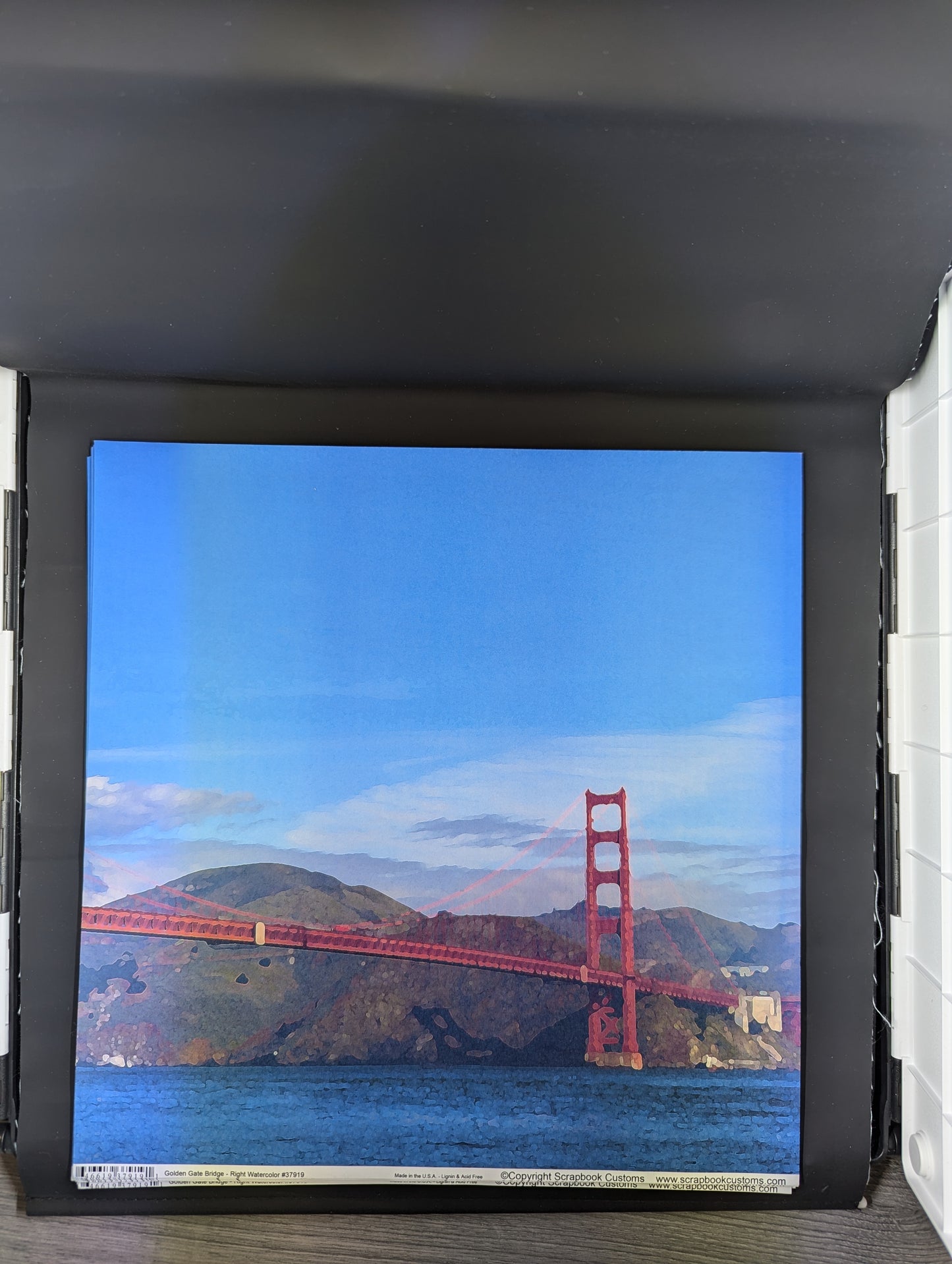 12x12 paper Golden Gate bridge California