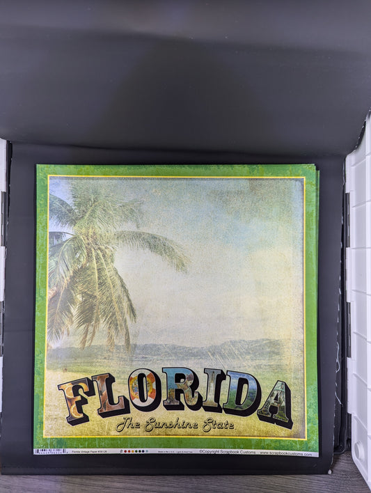 12x12 Florida Vintage paper