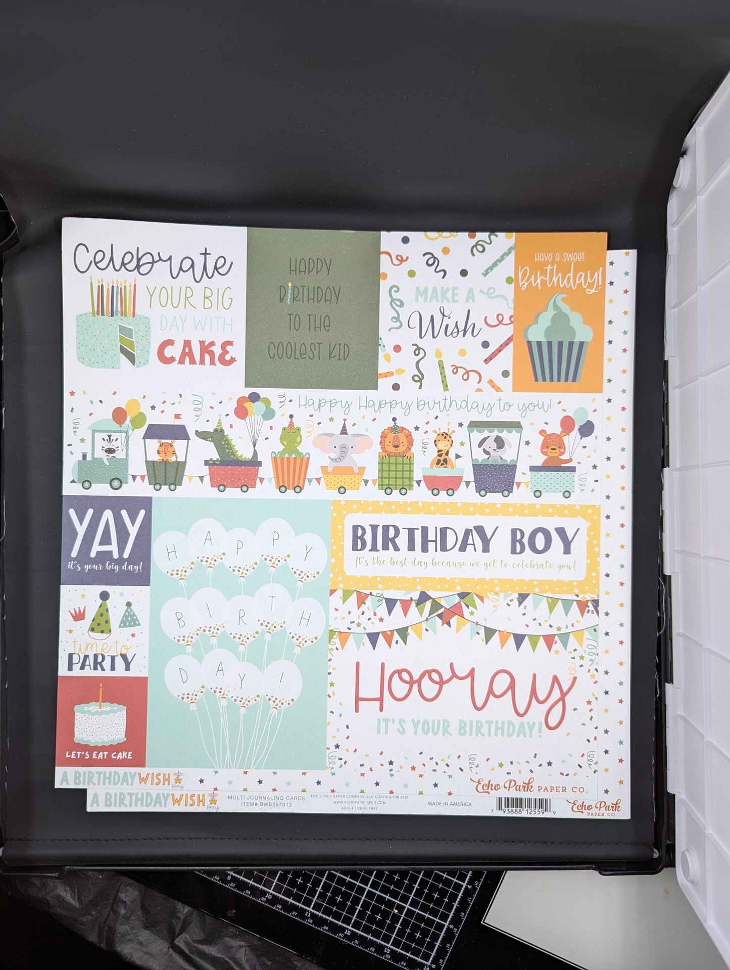 12x12 A birthday wish journal cards